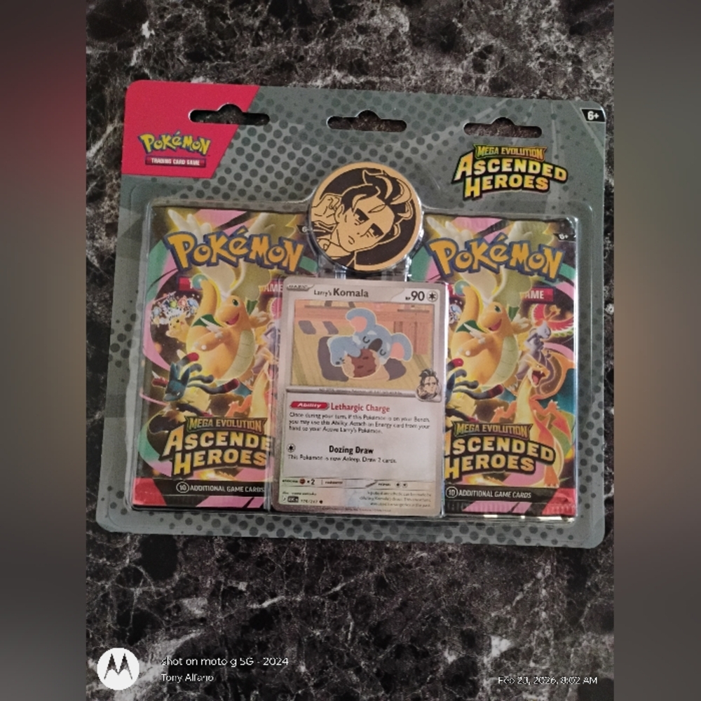Pokemon Ascended Heroes Larry 2pk Blister SEALED -In Hand Ships Fast